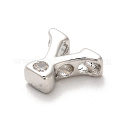 Rack Plating Brass Cubic Zirconia Beads&nbsp;KK-L210-008P-Y
