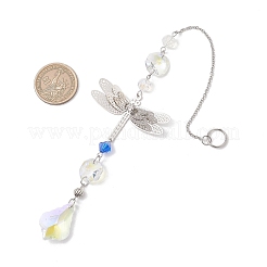 Glass Teardrop Hanging Suncatchers&nbsp;HJEW-JM04755-03