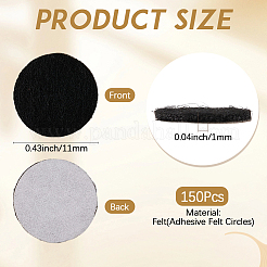 150Pcs Self-adhesive Felt Round Sheet&nbsp;DIY-CP0013-91A