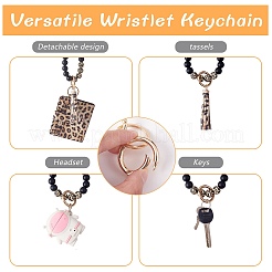 Leather Wristlet Keychain Bracelet Wallet for Women&nbsp;JX633A