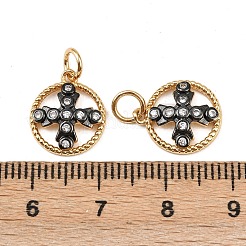 Brass Cubic Zirconia Charms&nbsp;KK-L251-46GB-A
