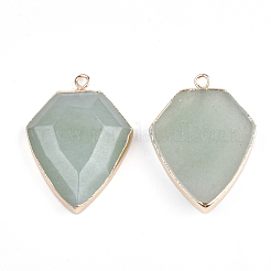 Electroplate Natural Green Aventurine Pendants&nbsp;G-S344-20C