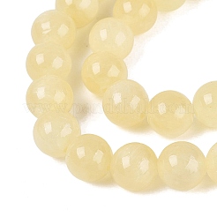 Natural Golden Silk Jade Beads Strands&nbsp;G-N369-01A-01