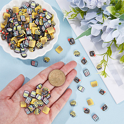 100G 5 Colors School Theme Handmade Polymer Clay Cabochons&nbsp;CLAY-SC0002-03