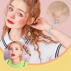 15Pcs 5 Styles Light Gold Plated Alloy Enamel Pendants&nbsp;ENAM-YW0006-06
