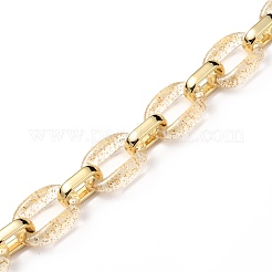 Handmade Transparent Acrylic & CCB Plastic Cable Chains&nbsp;AJEW-JB00829