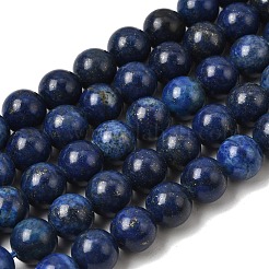Dyed Round Natural Lapis Lazuli Beads Strands&nbsp;G-K081-8mm
