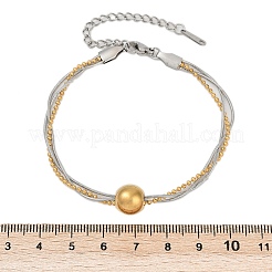 304 Stainless Steel Multi-strand Bracelets&nbsp;BJEW-Z108-05GP