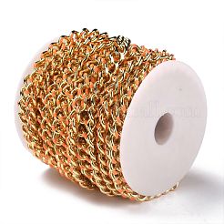 Golden Brass Enamel Curb Chain&nbsp;CHC-H103-07I-G