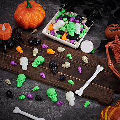 150Pcs 9 Styles Halloween Theme Luminous Plastic Skull Display Decorations&nbsp;KY-SP0001-76