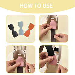 8 Bags 8 Colors Cowhide Purse Suspension Clasps Bag Strap Connector Fabric&nbsp;PURS-CL0001-04A