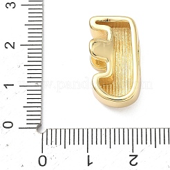 Brass Initial Beads&nbsp;KK-B167-27G-01E
