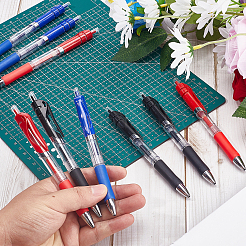 9Pcs 3 Colors Plastic Press Roller Ball Pens&nbsp;AJEW-GF0006-95