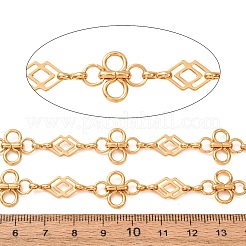 304 Stainless Steel Clover & Rhombus Link Chains&nbsp;SA-CBAE0F2-07G