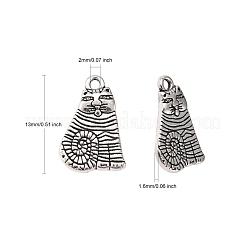Tibetan Style Alloy Kitten Pendants&nbsp;X-LF0115Y