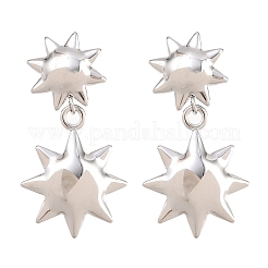 Sun 304 Stainless Steel Dangle Stud Earrings for Women&nbsp;EJEW-F406-01P