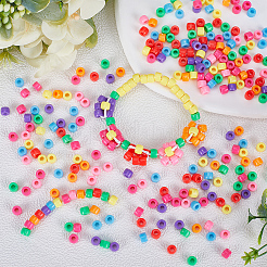 800Pcs 8 Colors Opaque Plastic Beads&nbsp;KY-SC0001-86