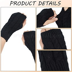 1 Pair Nylon Warm Fingerless Gloves&nbsp;AJEW-CY0002-22A