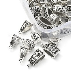 50Pcs 5 Style Tibetan Style Zinc Alloy Tube Bails&nbsp;FIND-YW0003-14