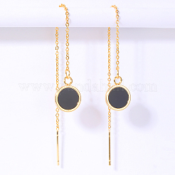 201 Stainless Steel Flat Round Tassel Ear Thread&nbsp;CS8373