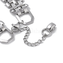 Non-Tarnish 304 Stainless Steel Panther Chain Bracelets for Women Men&nbsp;BJEW-Q343-10P