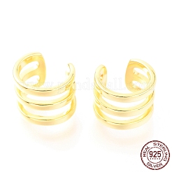 925 Sterling Silver Cuff Earrings&nbsp;EJEW-H124-12G