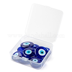 12Pcs 3 Style Handmade Lampwork Evil Eye Pendants&nbsp;LAMP-LS0001-15