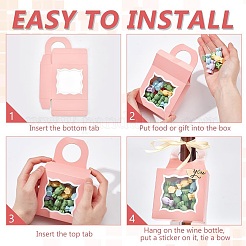 Square Kraft Paper Festival Gift Storage Boxes with Thank You Sticker and Polyester Ribbon&nbsp;CON-PH0003-06