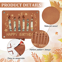 Laser Cut Wooden Money Holder Display Stands&nbsp;AJEW-FG0004-22B