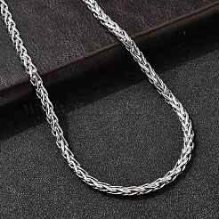 4.5MM 304 Stainless Steel Wheat Chain Necklaces for Women&nbsp;NJEW-B134-05A-P