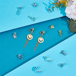16Pcs 8 Style Alloy Clip-on Earring Findings&nbsp;FIND-UN0002-95