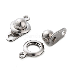 Non-Tarnish 201 Stainless Steel Snap Clasps&nbsp;STAS-K212-01P-01