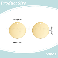 50Pcs Brass Stamping Blank Tag Pendants&nbsp;KK-WR0001-21