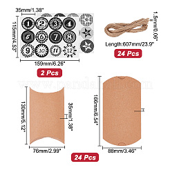 24Pcs Foldable Cordboard Paper Pillow Boxes&nbsp;CON-WH0089-04