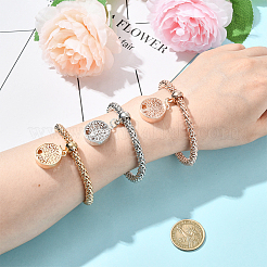 3Pcs 3 Colors Zinc Alloy Charm Bracelets&nbsp;BJEW-SC0001-56