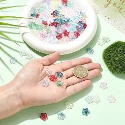 180Pcs 9 Colors Baking Paint Transparent Glass Beads&nbsp;DGLA-YW0001-69