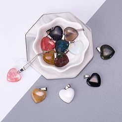 Heart Natural Gemstone Pendant Sets&nbsp;G-PH0026-05