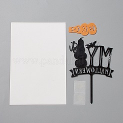 Acrylic Pumpkin & Halloween Word Cake Insert Card Decoration&nbsp;DIY-H109-18