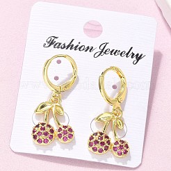 Brass Micro Pave Clear Cubic Zirconia Stud Earrings&nbsp;EJEW-P303-06G