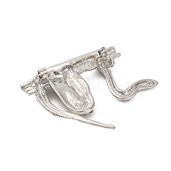 Zinc Alloy Crystal Rhinestone Enamel Brooch&nbsp;JEWB-U010-02P-01