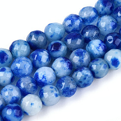 Dyed Natural White Jade Beads Strands&nbsp;X-G-T139-6mm-60-17
