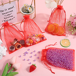 100Pcs Organza Bags Jewellery Storage Pouches Wedding Favour Party Mesh Drawstring Gift&nbsp;OP-SP0001-01A