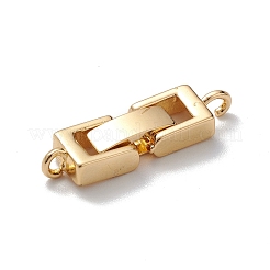 Rack Plating Brass Fold Over Clasps with Loops&nbsp;KK-L184-89G