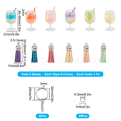 DIY Imitaion Fruit Juice Charm Keychain Making Kits&nbsp;DIY-SC0018-66