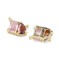 Brass Micro Pave Cubic Zirconia Charms&nbsp;KK-C251-04G-B