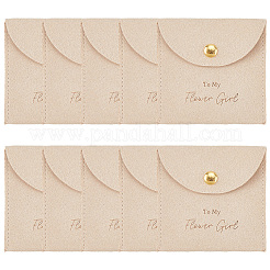 10Pcs Velvet Pouches with Snap Button&nbsp;ABAG-SP0001-42F