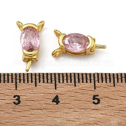 Brass Pave Single Cubic Zirconia Peg Bails Pin Charms&nbsp;KK-D226-01G-03