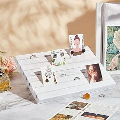 7-Slot Wooden Place Card Display Stands&nbsp;ODIS-WH0029-52D