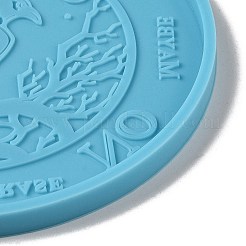 Tarot Theme DIY Flat Round Divination Coaster Food Grade Silicone Molds&nbsp;DIY-G083-02A