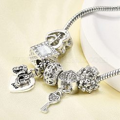 Alloy European Beads Charm Bracelets&nbsp;BJEW-F495-04P